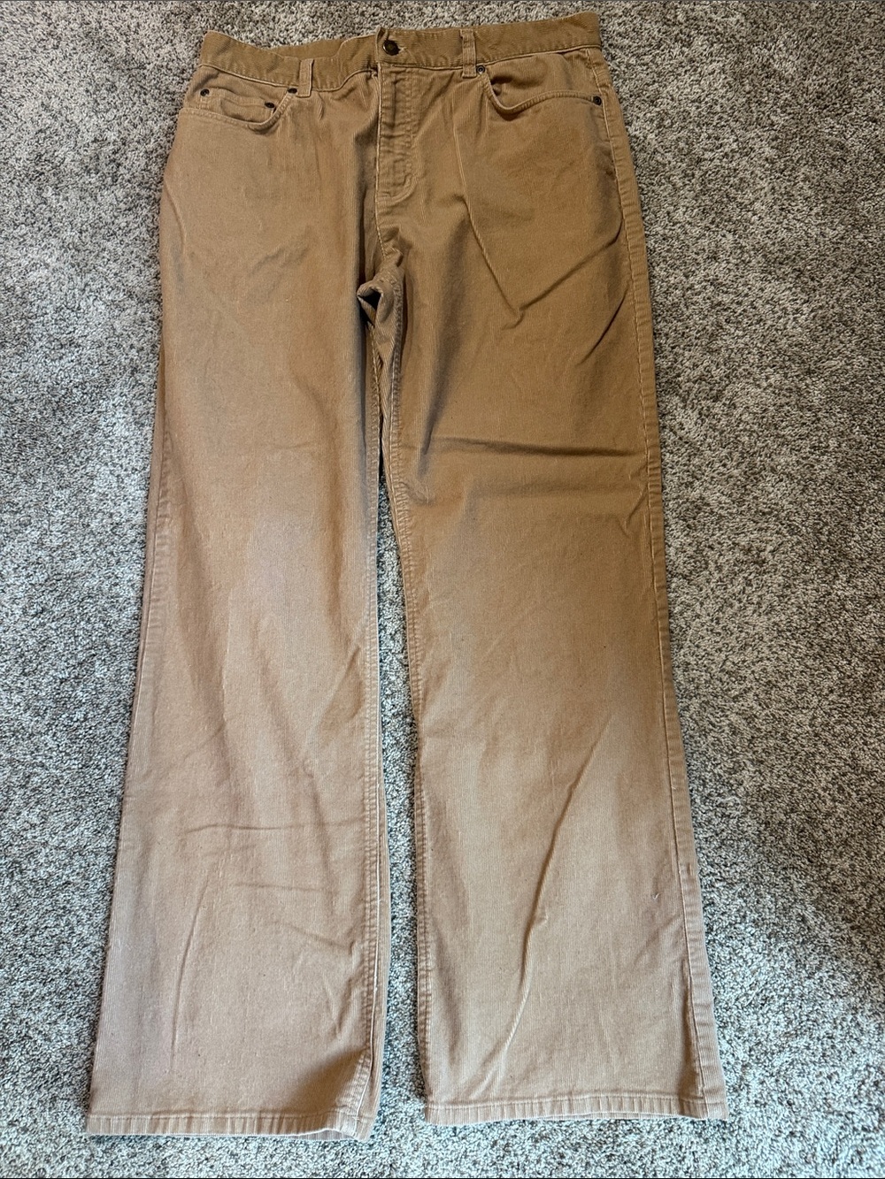 Jones New York Women's Tan Straight-Leg Cords